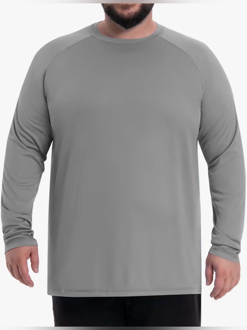 Men's Long Sleeve Performance Tee - Gray | Size: 7X